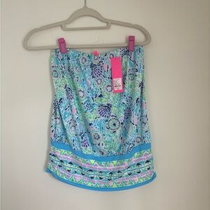 Lilly Pulitzer Adella top in blue Ibiza medium